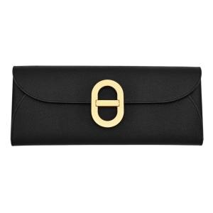 エルメス HERMES シェーヌダンクルトゥーゴー ヴォーエプソン ブラック イエローゴールド金具 W刻印 未使用 バッグ レディース