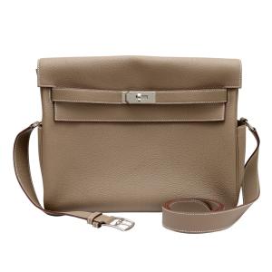エルメス HERMES ケリー(その他) メッセンジャーGM トゴ エトゥープ シルバー金具 K刻印 未使用 バッグ レディース