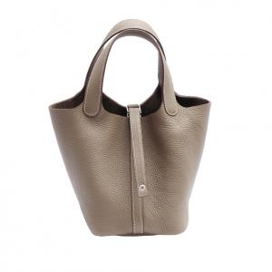 エルメス HERMES ピコタンロックPM トリヨンクレマンス エトゥープ シルバー金具 K刻印 未使用 バッグ レディース