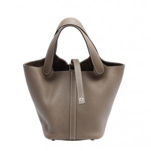 エルメス HERMES ピコタンロックMM トリヨンクレマンス エトゥープ シルバー金具 K刻印 未使用 バッグ レディース