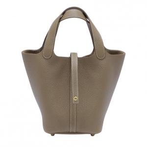 エルメス HERMES ピコタンロックPM トリヨンクレマンス エトゥープ ゴールド金具 G刻印 未使用 バッグ レディース