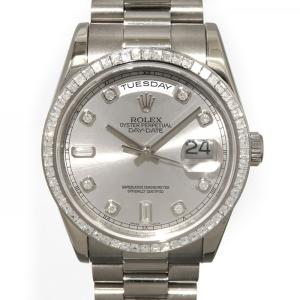 ロレックス ROLEX デイデイト 118399A シルバー文字盤 中古 腕時計 メンズ｜gc-yukizaki