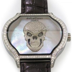 ドゥラクール deLaCour シティミディアムスカル ダイヤモンド WAST2719-1721 ホワイト文字盤 新品 腕時計 メンズ｜gc-yukizaki