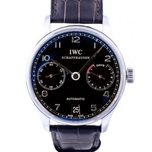 IWC ポルトギーゼ オートマティック 7デイズ IW500109 ブラック文字盤 新品 腕時計 メ...