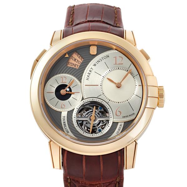 ハリー・ウィンストン HARRY WINSTON ミッドナイト GMT トゥールビヨン MIDATG...