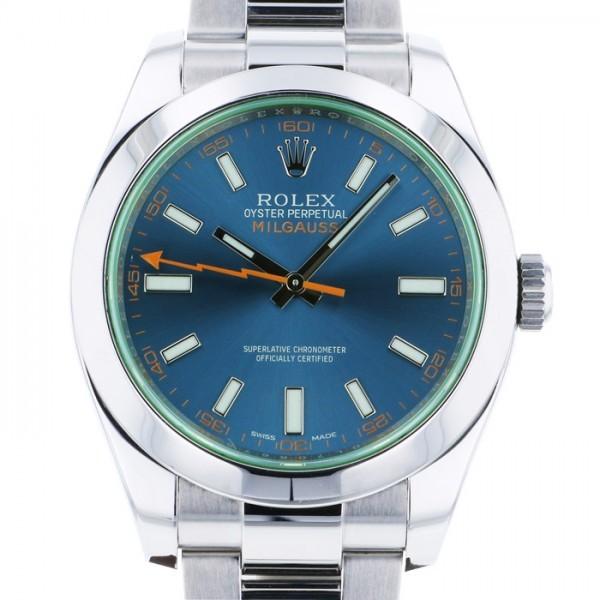 ロレックス ROLEX ミルガウス 116400GV Zブルー文字盤 中古 腕時計 メンズ