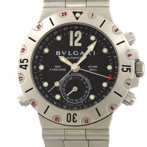 ブルガリ ディアゴノ スクーバ GMT SD38S ブラック...