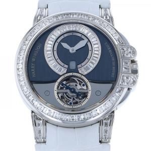 ハリー・ウィンストン HARRY WINSTON オーシャン トゥールビヨン 世界限定15本 400-MAT44W ブルー文字盤 未使用 腕時計 メンズ