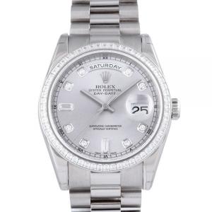デイデイト ロレックス ROLEX 118399BR シルバー/8PD/2PB文字盤 新品