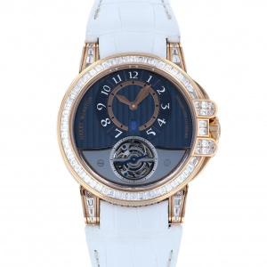 ハリー・ウィンストン HARRY WINSTON オーシャン トゥールビヨン ベゼルバケットダイヤ 世界10本限定 OCEATO44RR009 グレー文字盤 中古 腕時計 メンズ
