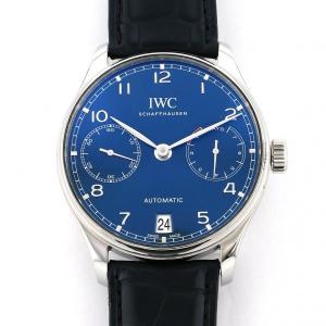 IWC ポルトギーゼ オートマティック 7デイズ IW500710 ブルー文字盤 中古 腕時計 メン...