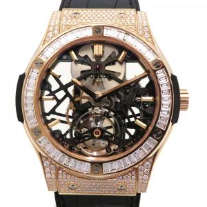 ウブロ HUBLOT クラシックフュージョン クラシコ ウルトラ シン トゥールビヨン キングゴールド ダイヤモンド 505.OX.0180.LR.0904 グレー文字盤 新品 メンズ