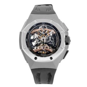 オーデマ・ピゲ AUDEMARS PIGUET ロイヤルオーク コンセプト 26612TI.OO.D002CA.01 ブラック/ピンクゴールド文字盤 中古 腕時計 メンズ