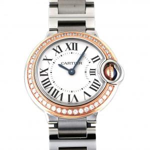 カルティエ Cartier バロンブルー 28MM WE902079 シルバー文字盤 新品 腕時計 レディース
