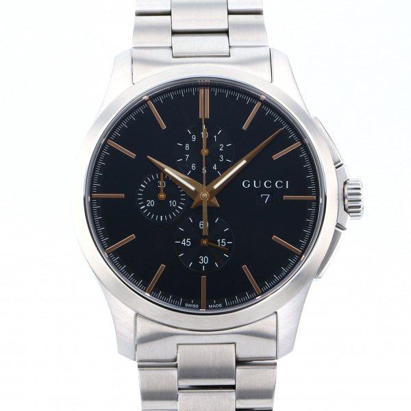 グッチ GUCCI Gタイムレス クロノグラフ YA126272 ブラック文字盤 新品 腕時計 メン...