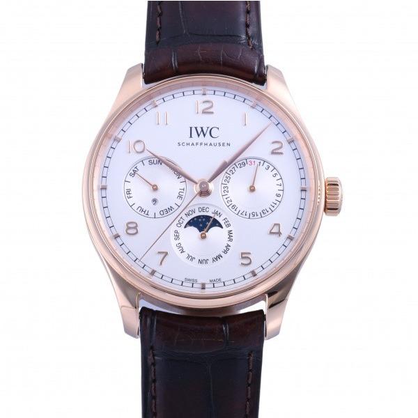 IWC ポルトギーゼ パーペチュアル・カレンダー 42 IW344202 シルバー文字盤 中古 腕時...