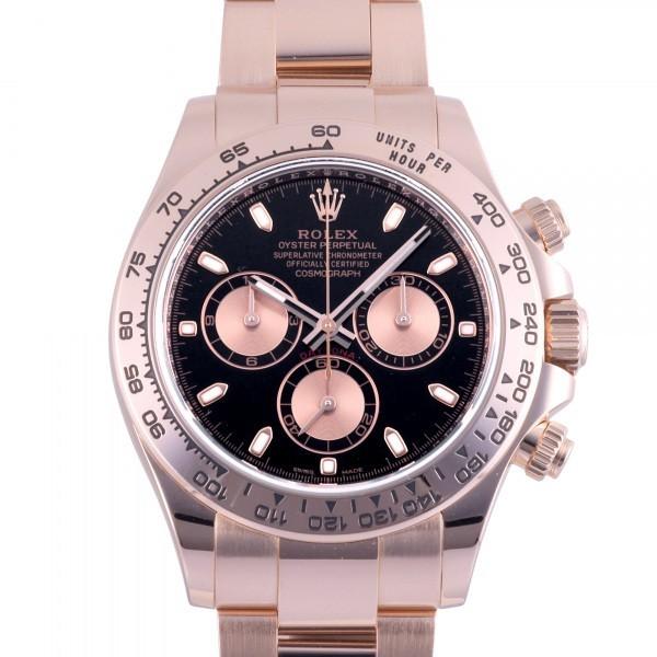 ロレックス ROLEX コスモグラフ デイトナ 116505 ブラック/ピンク文字盤 中古 腕時計 ...