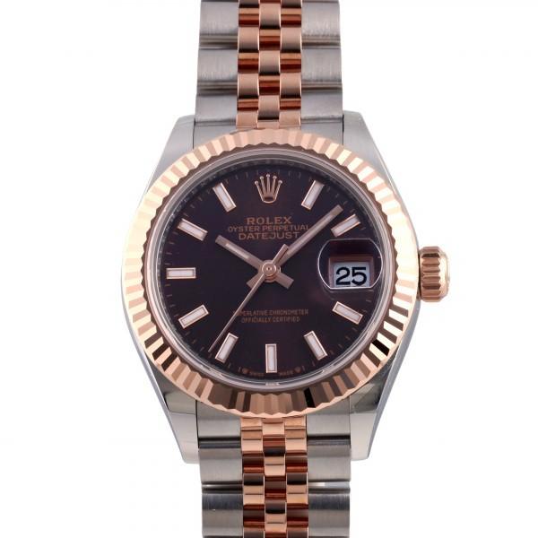 ロレックス ROLEX デイトジャスト レディ 279171 チョコレート/バー文字盤 新品 腕時計...