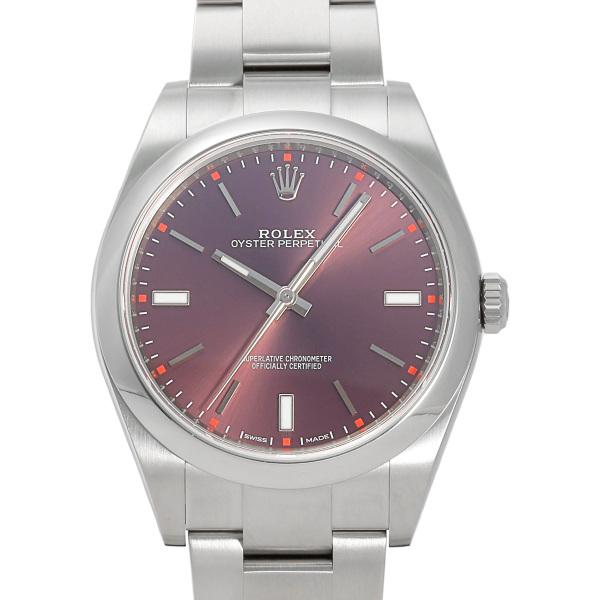 ロレックス ROLEX オイスターパーペチュアル 114300 レッドグレープ文字盤 中古 腕時計 ...