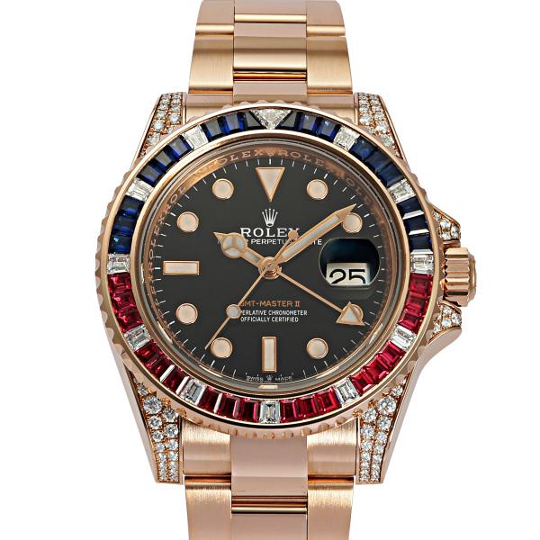 ロレックス ROLEX GMTマスターII 126755SARU ブラック/ドット文字盤 中古 腕時...