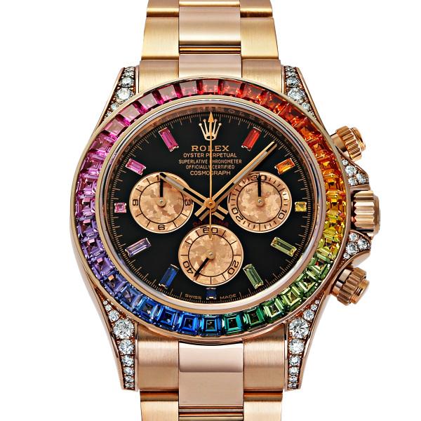 ロレックス ROLEX デイトナ コスモグラフ 116595RBOW ブラック/ピンク文字盤 中古 ...