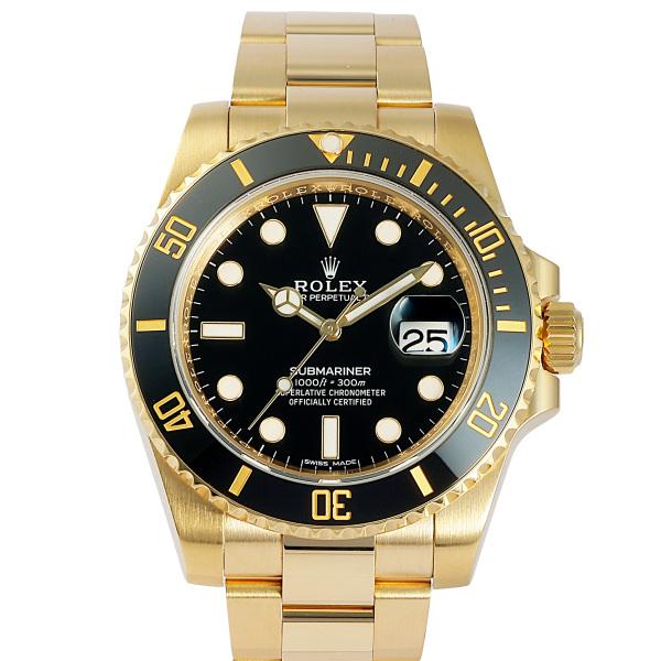 ロレックス ROLEX サブマリーナー デイト 116618LN ブラック/ドット文字盤 中古 腕時...