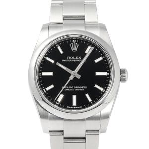 ロレックス ROLEX オイスターパーペチュアル 34 124200 ブライトブラック文字盤 中古 腕時計 メンズ｜gc-yukizaki