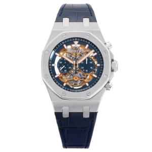 オーデマ・ピゲ AUDEMARS PIGUET ロイヤルオーク トゥールビヨン クロノグラフ 26347PT.OO.D315CR.01 ブルー文字盤 中古 腕時計 メンズ