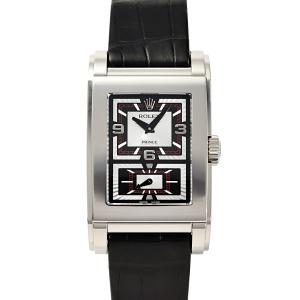 ロレックス ROLEX チェリーニ プリンス 5443/9 ブラック/シルバー文字盤 中古 腕時計 メンズ｜gc-yukizaki