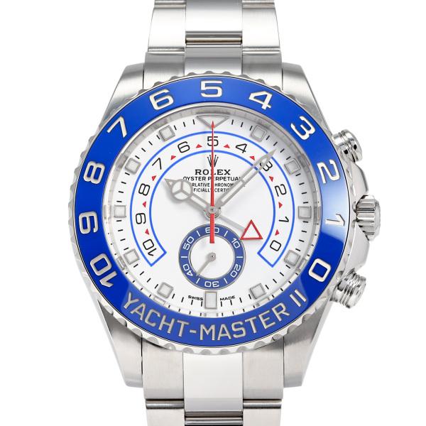 ロレックス ROLEX ヨットマスターII 116680 ホワイト/ベンツ針文字盤 中古 腕時計 メ...