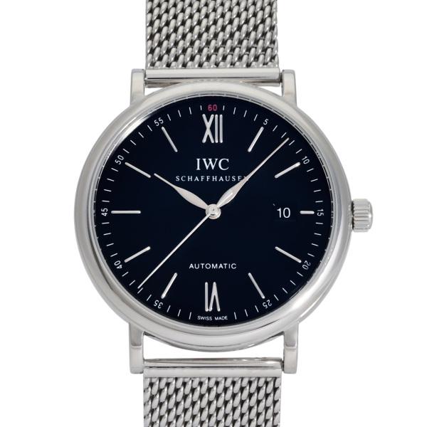 IWC ポートフィノ オートマティック IW356506 ブラック文字盤 中古 腕時計 メンズ
