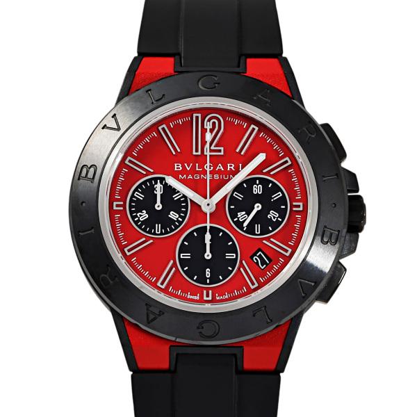 ブルガリ BVLGARI ディアゴノ マグネシウム クロノグラフ レッドラッカー 102308 DG...