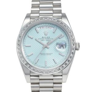 ロレックス ROLEX デイデイト 40 228396TBR アイスブルー/バー文字盤 中古 腕時計 メンズ