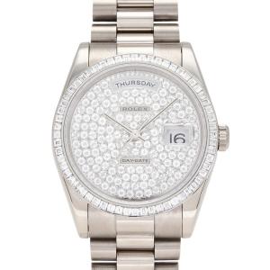 ロレックス ROLEX デイデイト 36 118399BR ダイヤ/シルバー文字盤 中古 腕時計 男女兼用