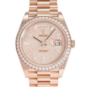 ロレックス ROLEX デイデイト 40 228345RBR ダイヤ/ピンク/10PB文字盤 中古 腕時計 メンズ