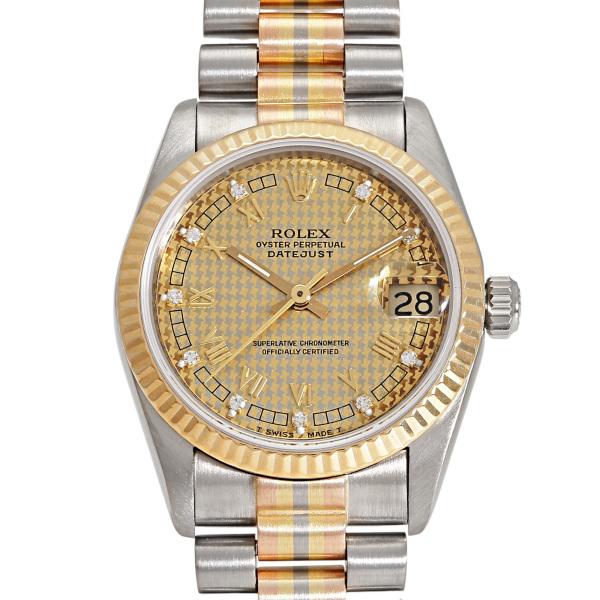 ロレックス ROLEX デイトジャスト 31 トリドール 68279GBIC シャンパン/10PD文...