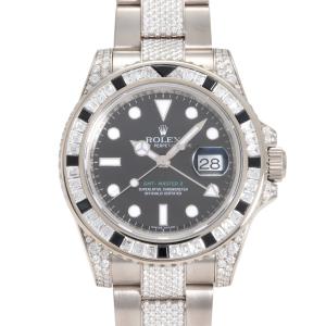 ロレックス ROLEX GMTマスターII 116759SANR ブラック/ドット文字盤 中古 腕時計 メンズ