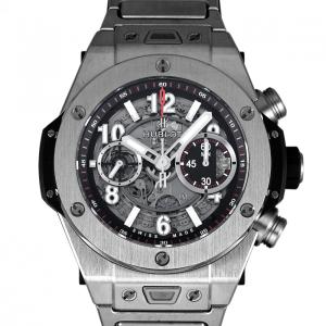 ウブロ HUBLOT ビッグバン ウニコ チタニウム 411.NX.1170.NX グレー文字盤 中古 腕時計 メンズ