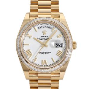 ロレックス ROLEX デイデイト 40 228398TBR ホワイトローマ文字盤 中古 腕時計 メンズ