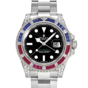 ロレックス ROLEX GMTマスターII 116759SARU ブラック文字盤 中古 腕時計 メンズ