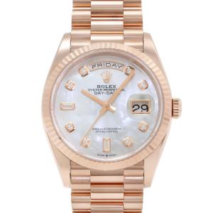ロレックス ROLEX デイデイト 36 128235NA ホワイト/8PD/2PB文字盤 中古 腕時計 メンズ