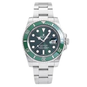 ロレックス ROLEX サブマリーナー デイト オマーン軍 116610LV グリーン/ドット文字盤 中古 腕時計 メンズ