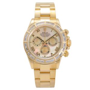 ロレックス ROLEX コスモグラフ デイトナ 116568BR イエロ―/ローマ文字盤 中古 腕時計 メンズ