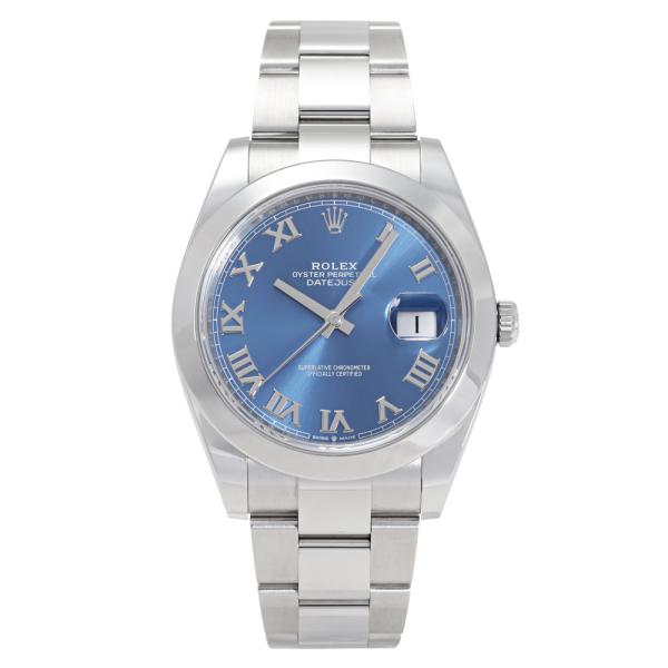 ロレックス ROLEX デイトジャスト 41 126300 アズーロブルー/ローマ文字盤 新品 腕時...