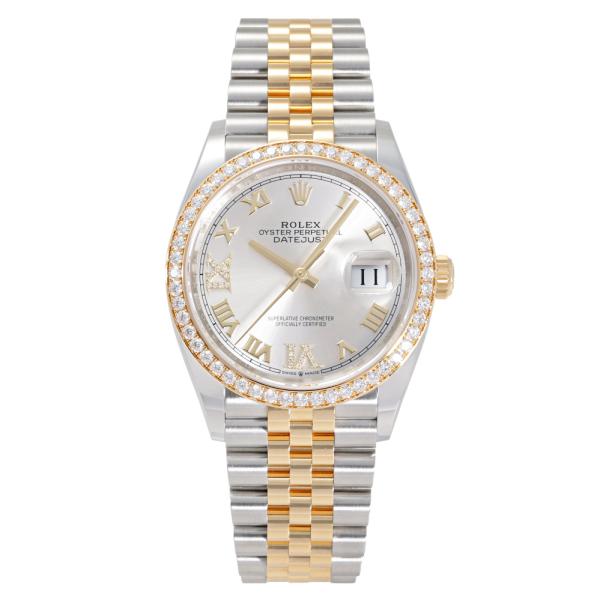 ロレックス ROLEX デイトジャスト 36 126283RBR シルバーローマ(VI・IXダイヤ)...