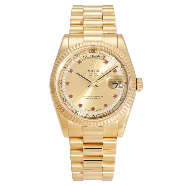 ロレックス ROLEX デイデイト 36 118238LR シャンパン/10PR文字盤 中古 腕時計...