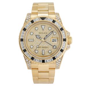 ロレックス ROLEX GMTマスターII 116758SA 全面ダイヤ文字盤 中古 腕時計 メンズ