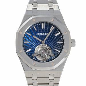 オーデマ・ピゲ AUDEMARS PIGUET ロイヤルオーク トゥールビヨン エクストラシン 限定30本 26522TI.OO.1220TI.01 スモークブルー文字盤 中古 腕時計 メンズ