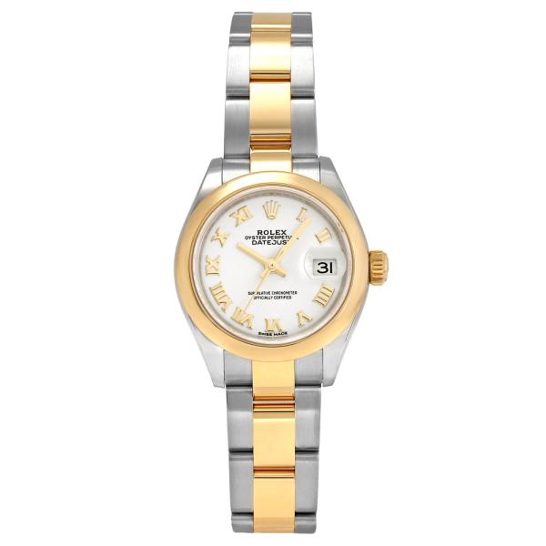 ロレックス ROLEX デイトジャスト 28 279163 ホワイトローマ文字盤 中古 腕時計 レデ...