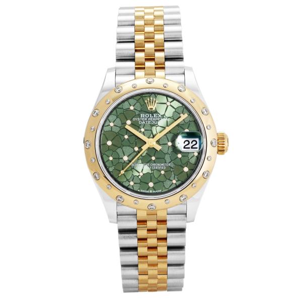 ロレックス ROLEX デイトジャスト 31 278343RBR オリーブグリーン文字盤 新品 腕時...